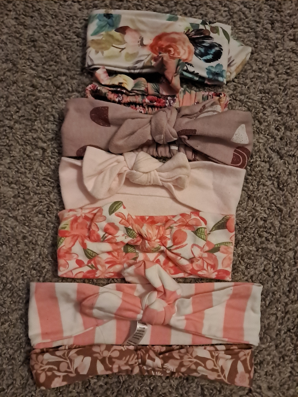 Assorted Floral & Pink Kids Headwrap Set - Soft Stretch Headbands